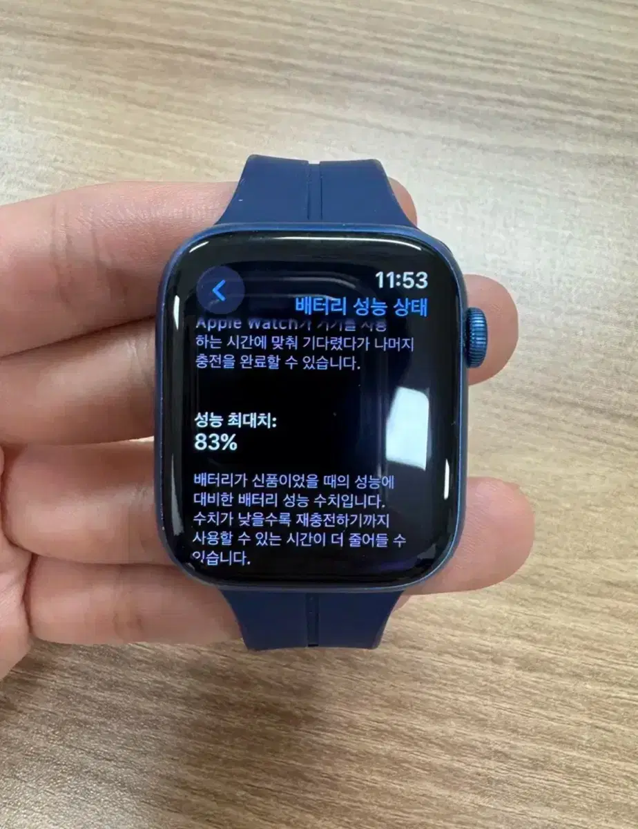 네고받음)애플워치7 45MM 블루 GPS