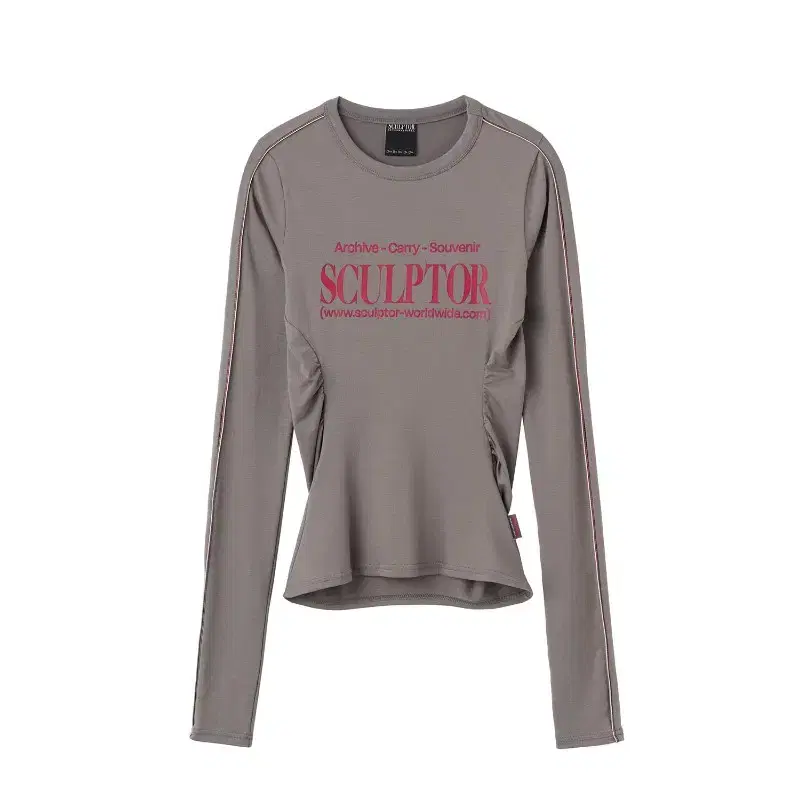 스컬프터 Sports Lettering L/S Tee D.Gray (xs