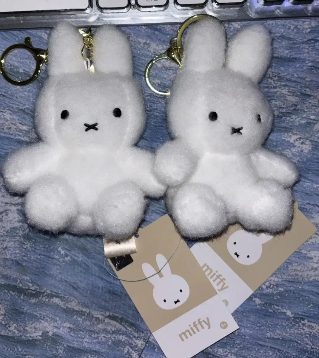 크리미 미피 키링 miffy 화이트 인형 12cm 미니 키홀더 가방키링