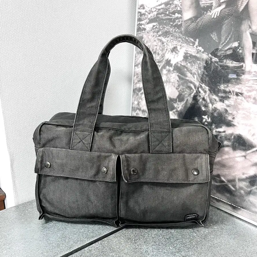 PORTER SMOKY-BOSTON BAG L (Black) 포터백