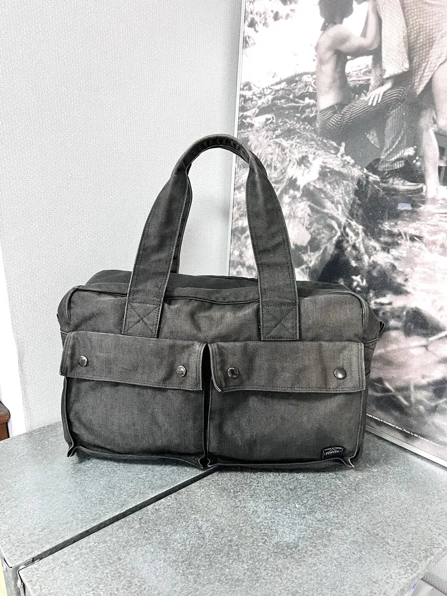 PORTER SMOKY-BOSTON BAG L (Black) 포터백