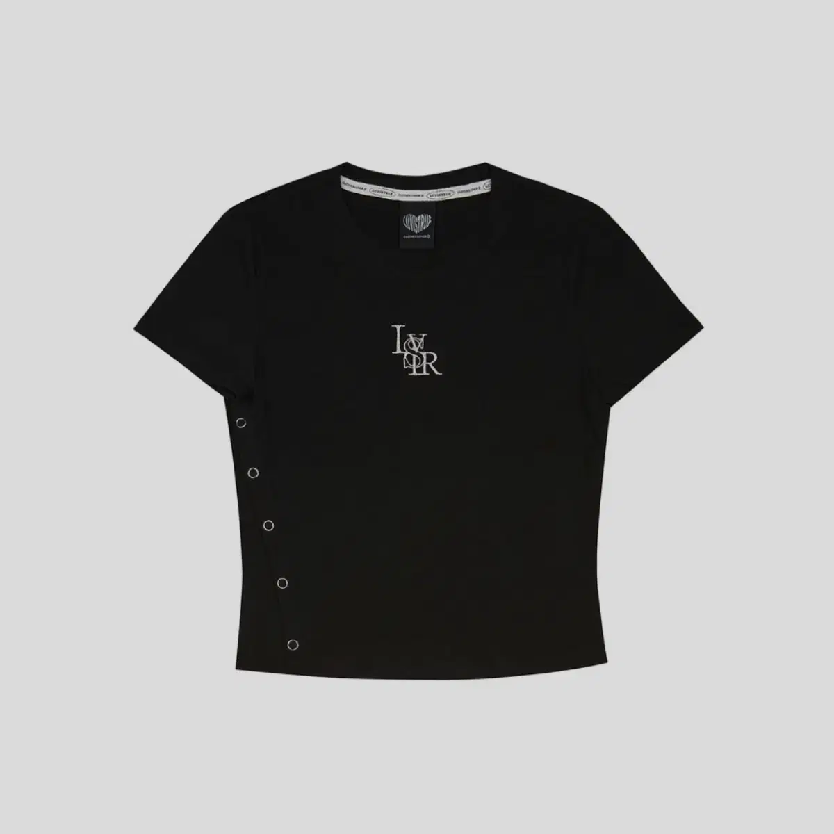 러브이즈트루 크롭티 PY LVTR TEE(BLACK)