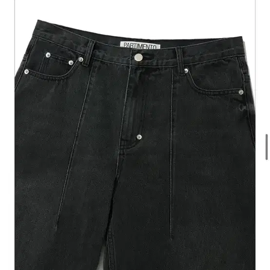 파르티멘토우먼 WASHED ROUNDING JEANS_BLACK