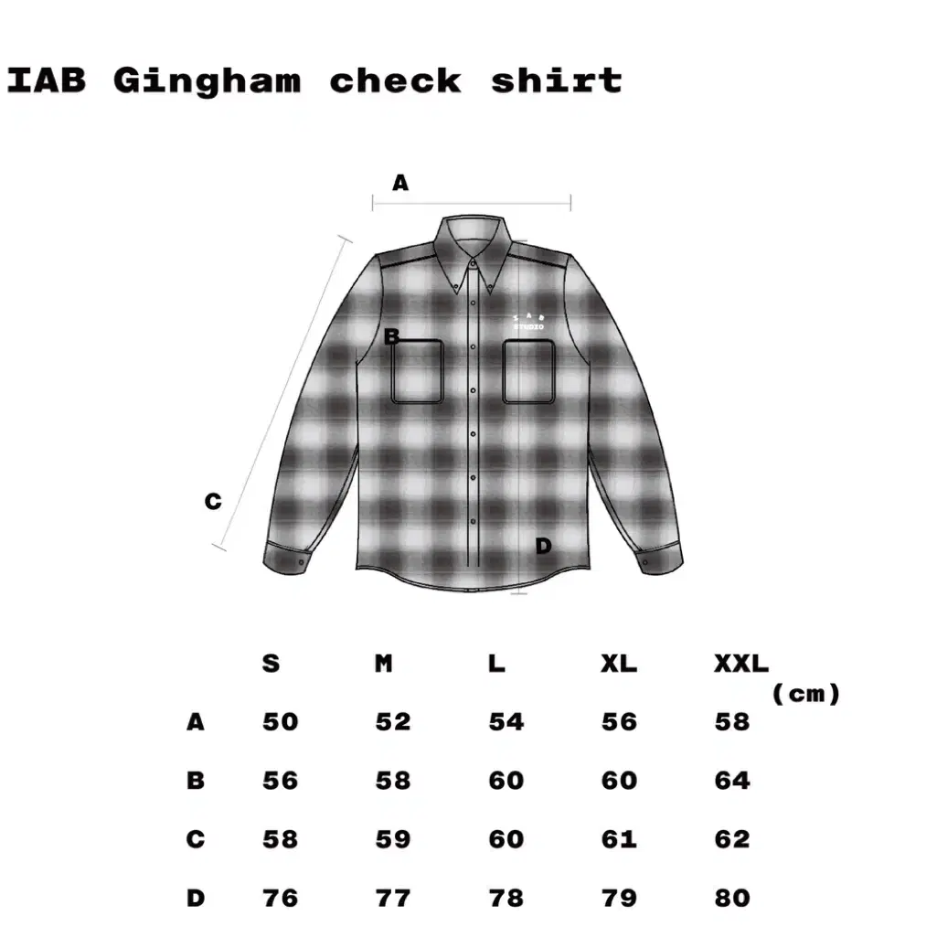 아이앱스튜디오 깅엄 체크셔츠 L