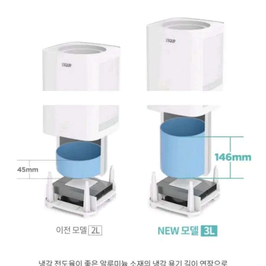 리큅 음식물쓰레기 3L 냉장처리기 냉각기 음쓰