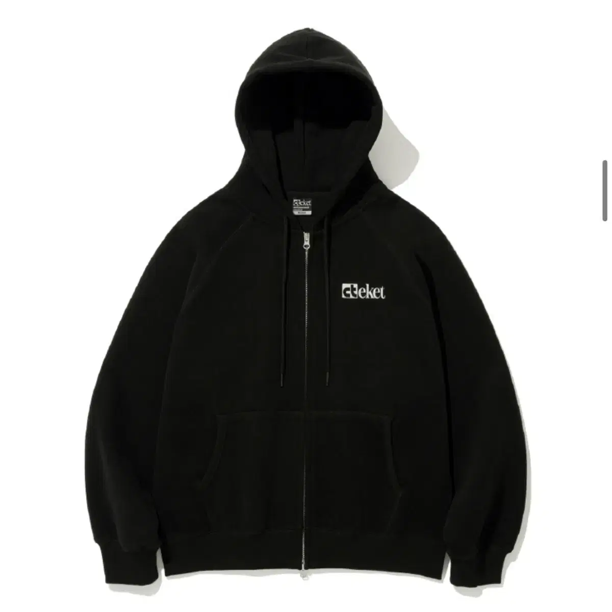 테켓 후드집업 m teket Plan Zip-Up Hoodie Black