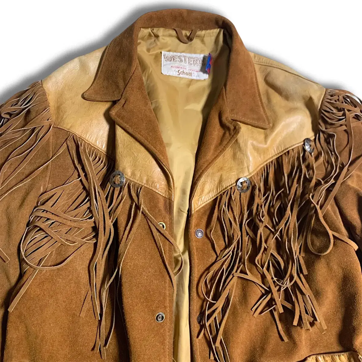 [L~XL] 80s Schott Western Fringe Jacket