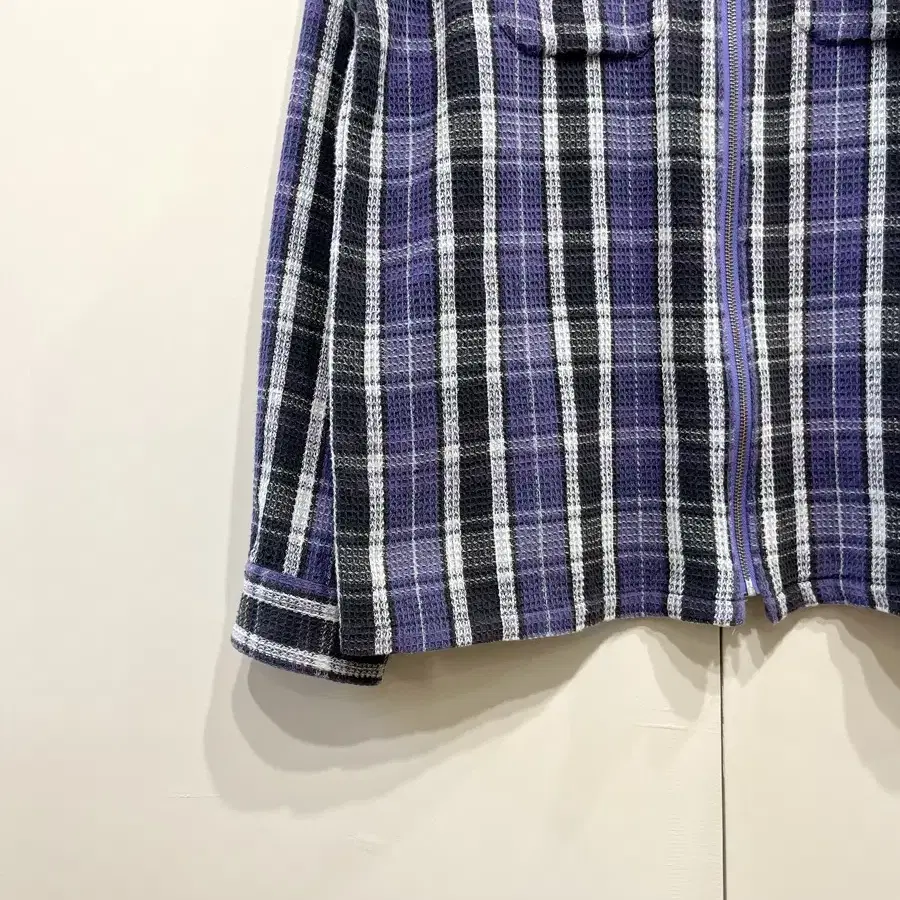 Supreme Plaid Thermal Zip Up Shirt