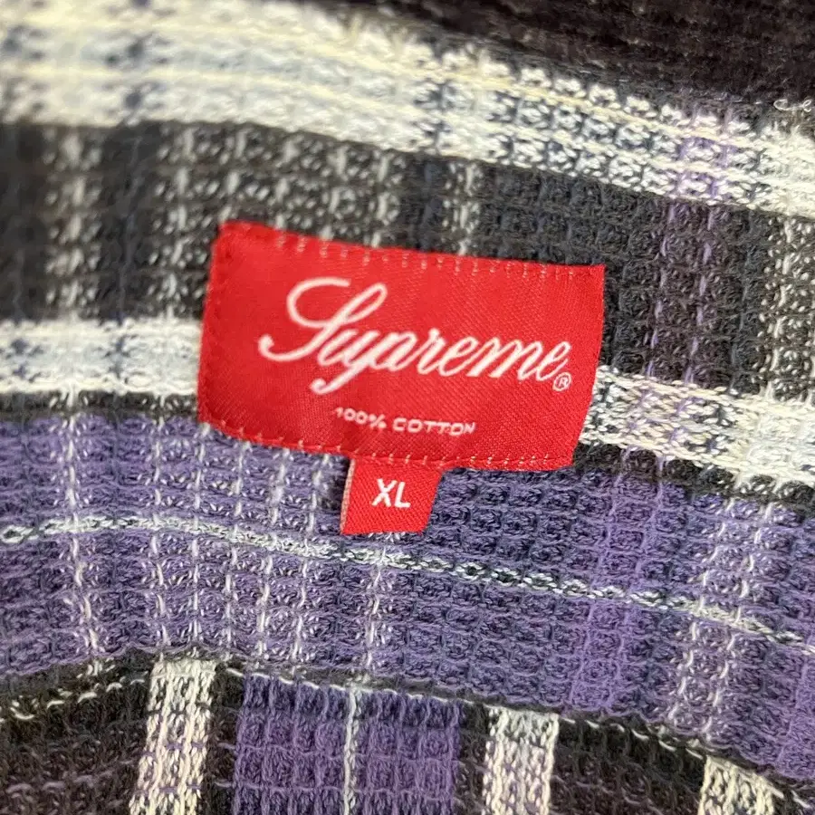 Supreme Plaid Thermal Zip Up Shirt