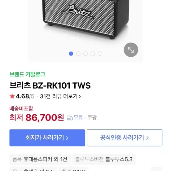 브리츠 BZ-RK101 TWS