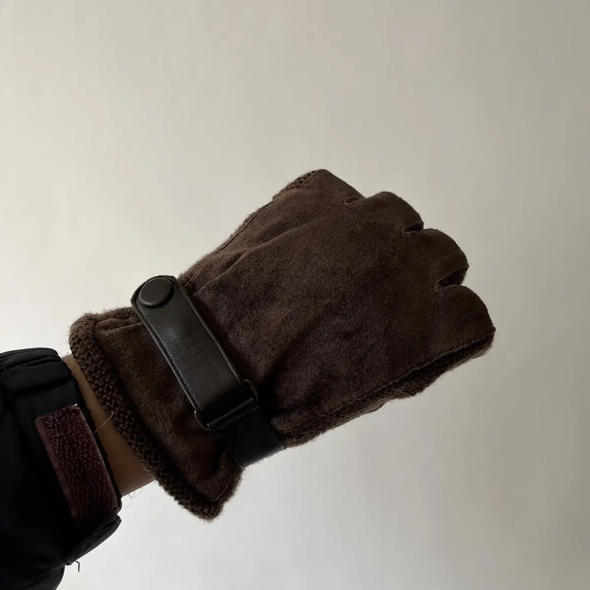 POLO RALPH LAUREN leather & knit Gloves