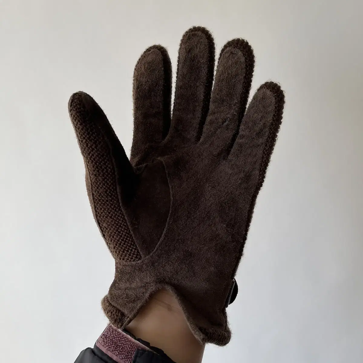 POLO RALPH LAUREN leather & knit Gloves