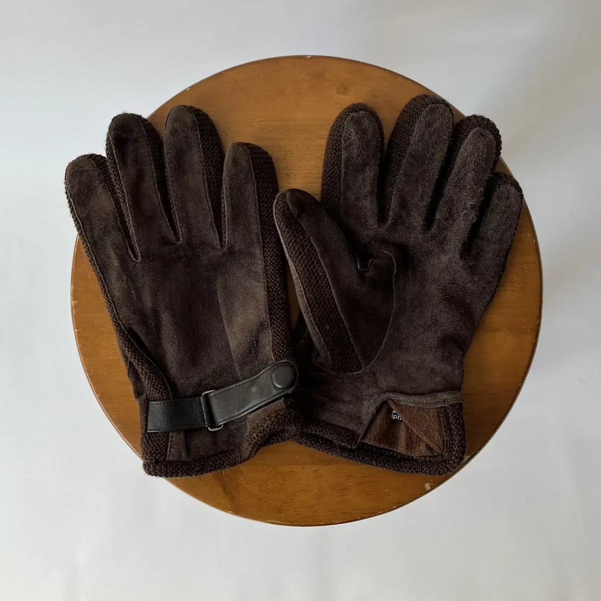 POLO RALPH LAUREN leather & knit Gloves