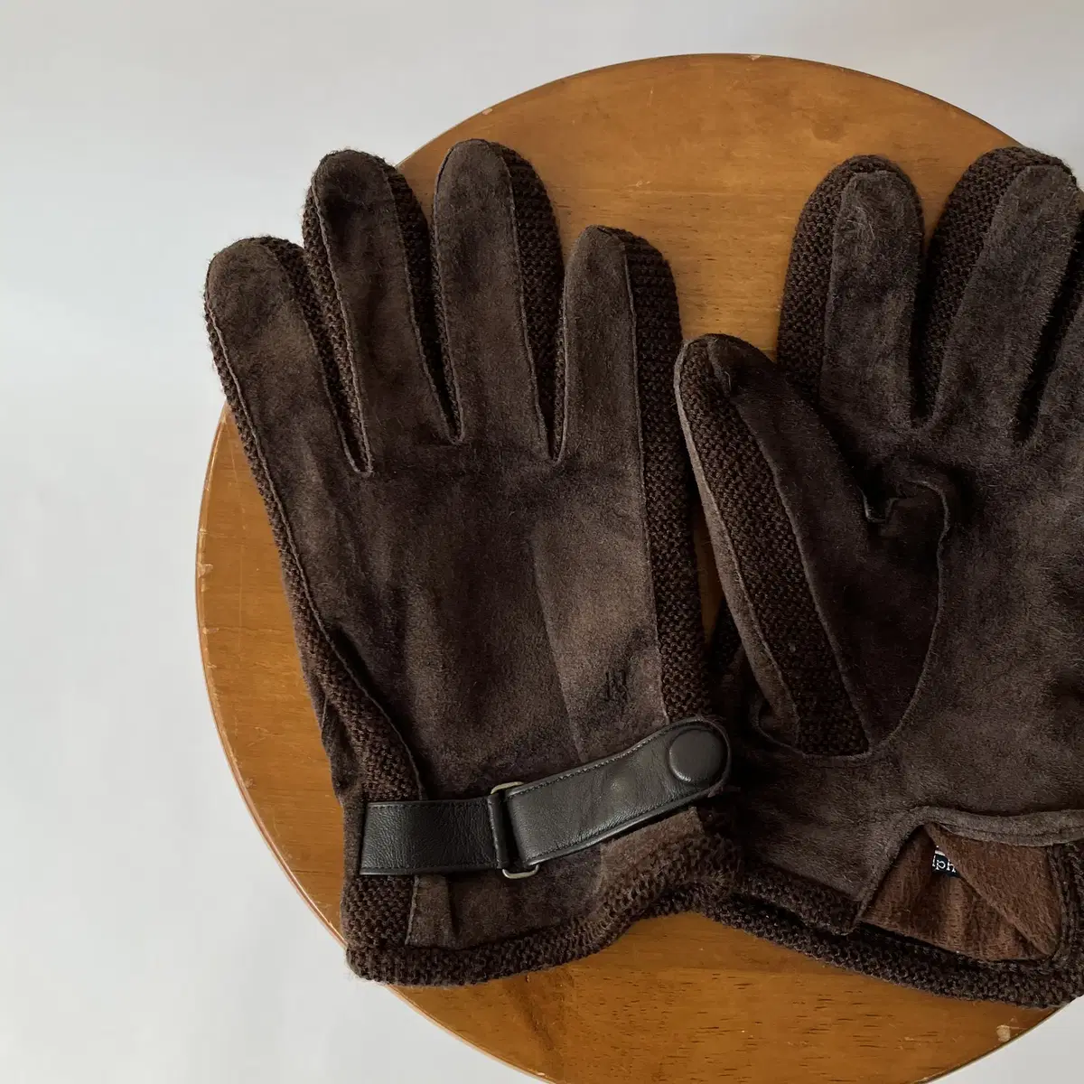 POLO RALPH LAUREN leather & knit Gloves