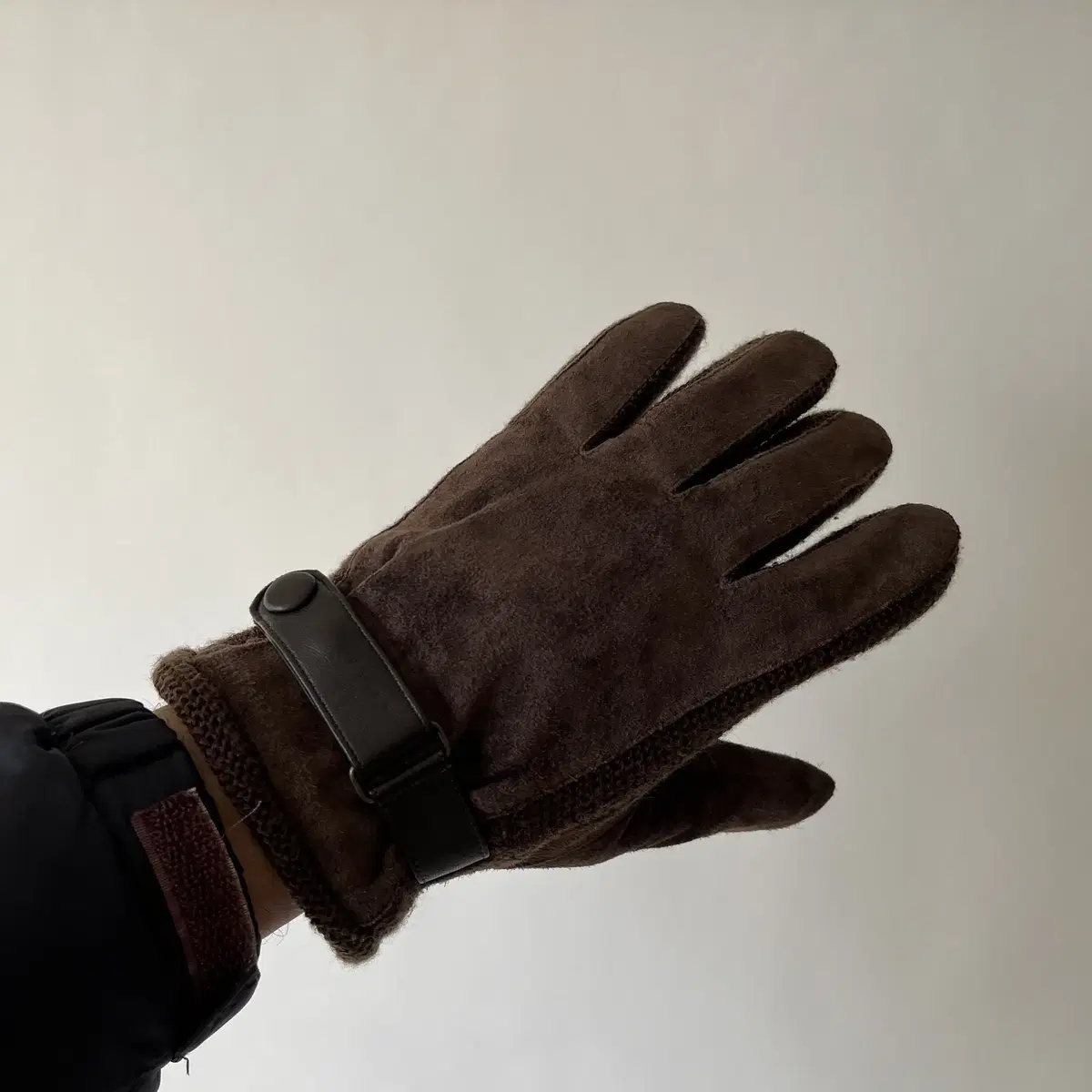 POLO RALPH LAUREN leather & knit Gloves