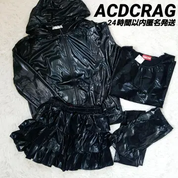 새상품 ACDCRAG 메탈 셋업 후드티 티셔츠 레깅스 스커트