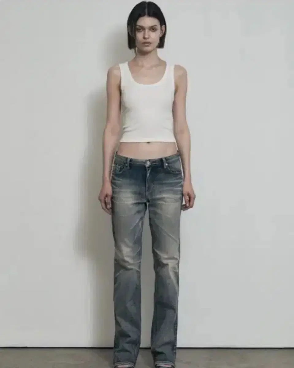 보헤미안서울 crumpled washing denim pants