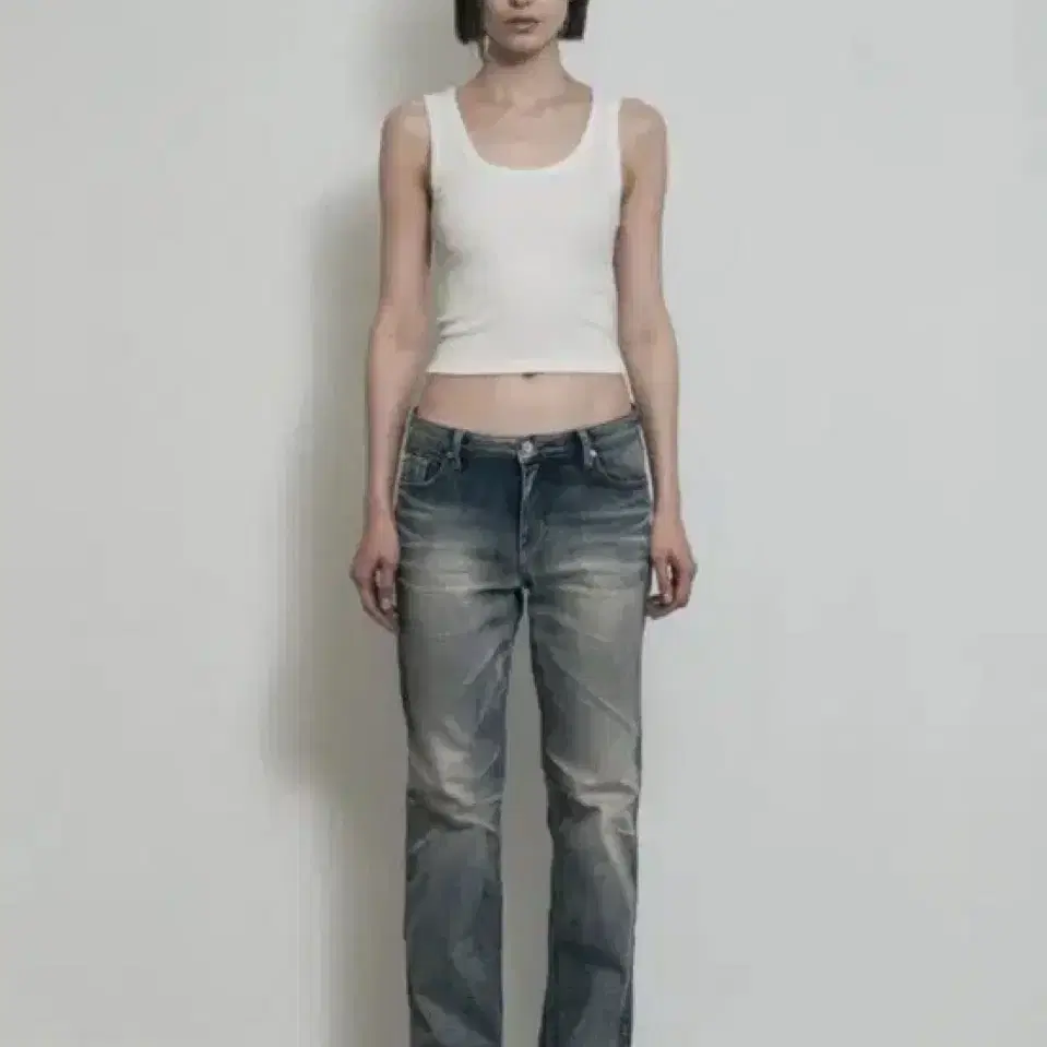 보헤미안서울 crumpled washing denim pants