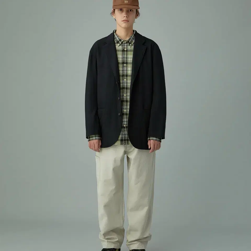 [M]Khakis wool broad jacket black 카키스 자켓