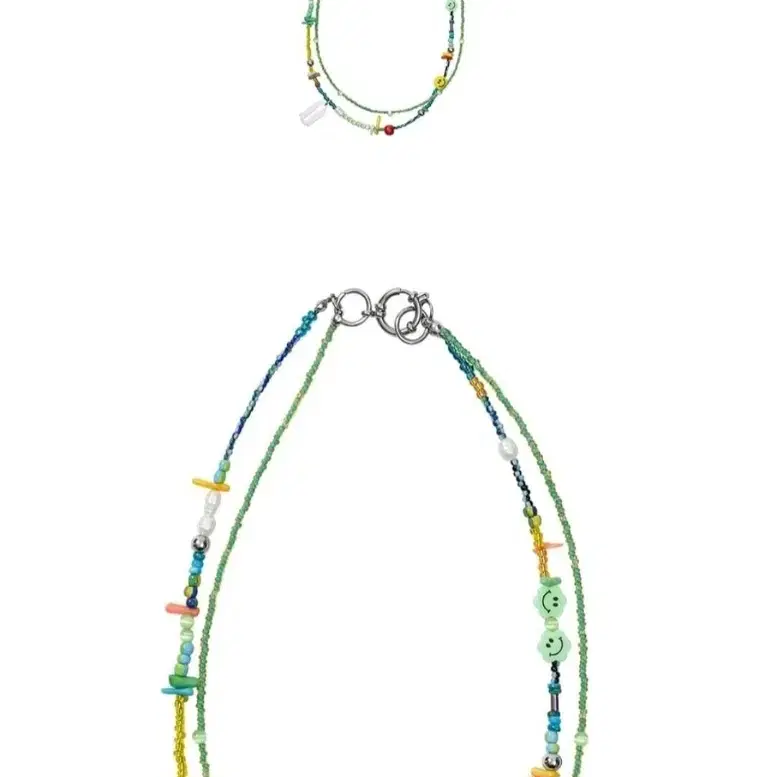 Smile Coral Beads Necklace [SILVER]