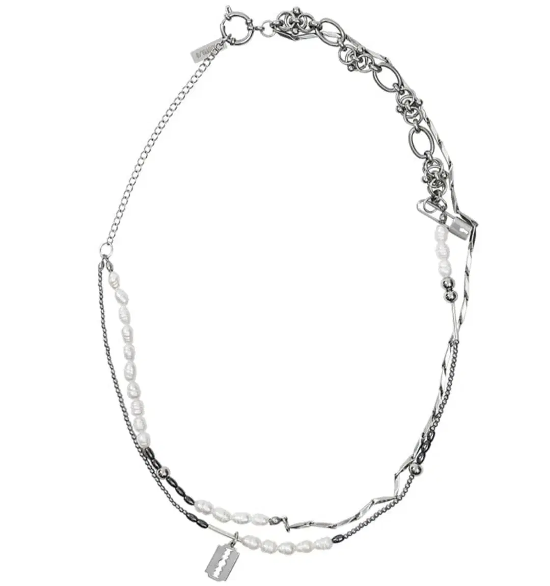 White Pearl Necklace [SILVER]