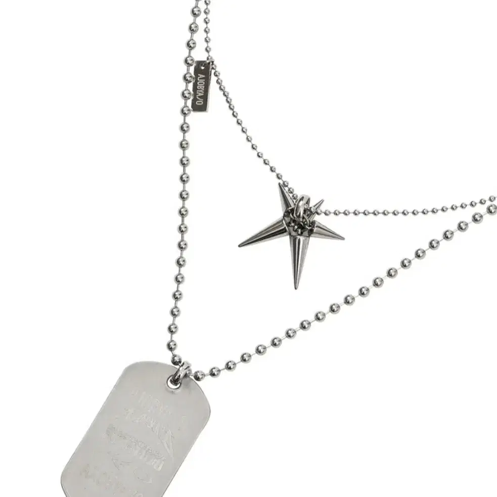 Dog Tag Layered Necklace [SILVER]