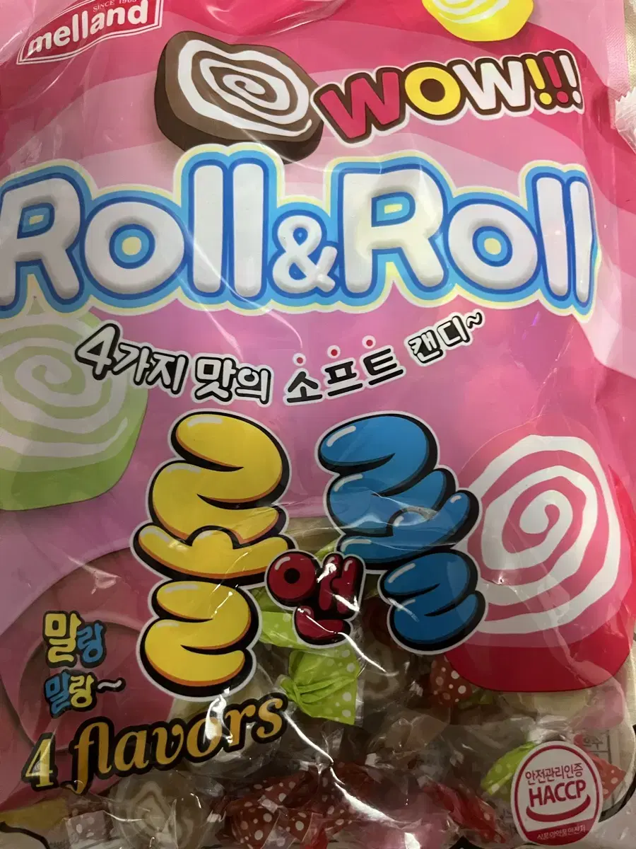 추억의 간식 롤앤롤 roll&roll candy 딸기 메론 레몬 초코