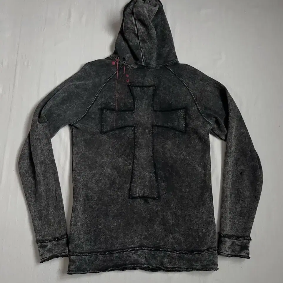 PPFM Archive Damaged Cross Design Hoodie