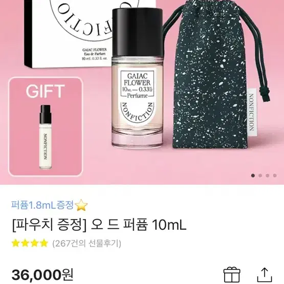 논픽션 향수 10ml 새상품 배송지 입력 가능