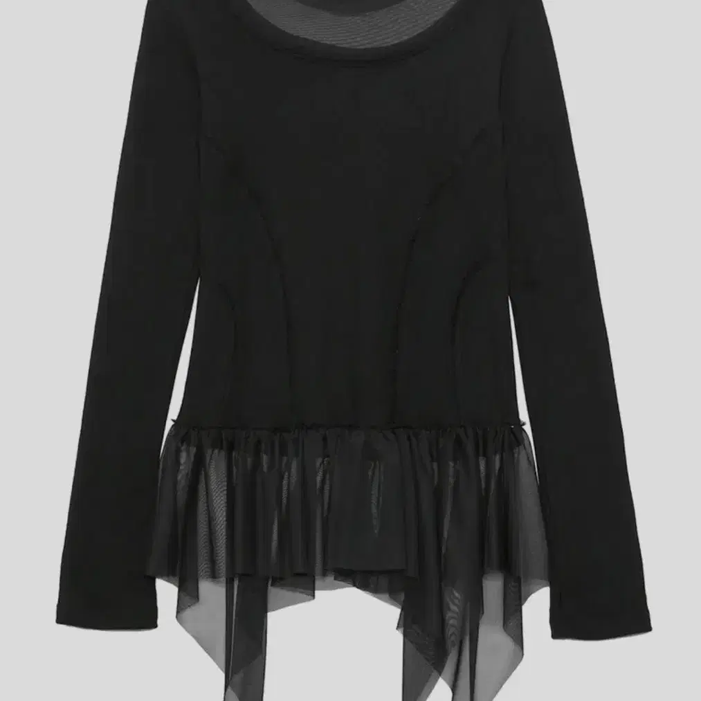 플레어업 Layered Lace Frill Long Sleeve 블랙