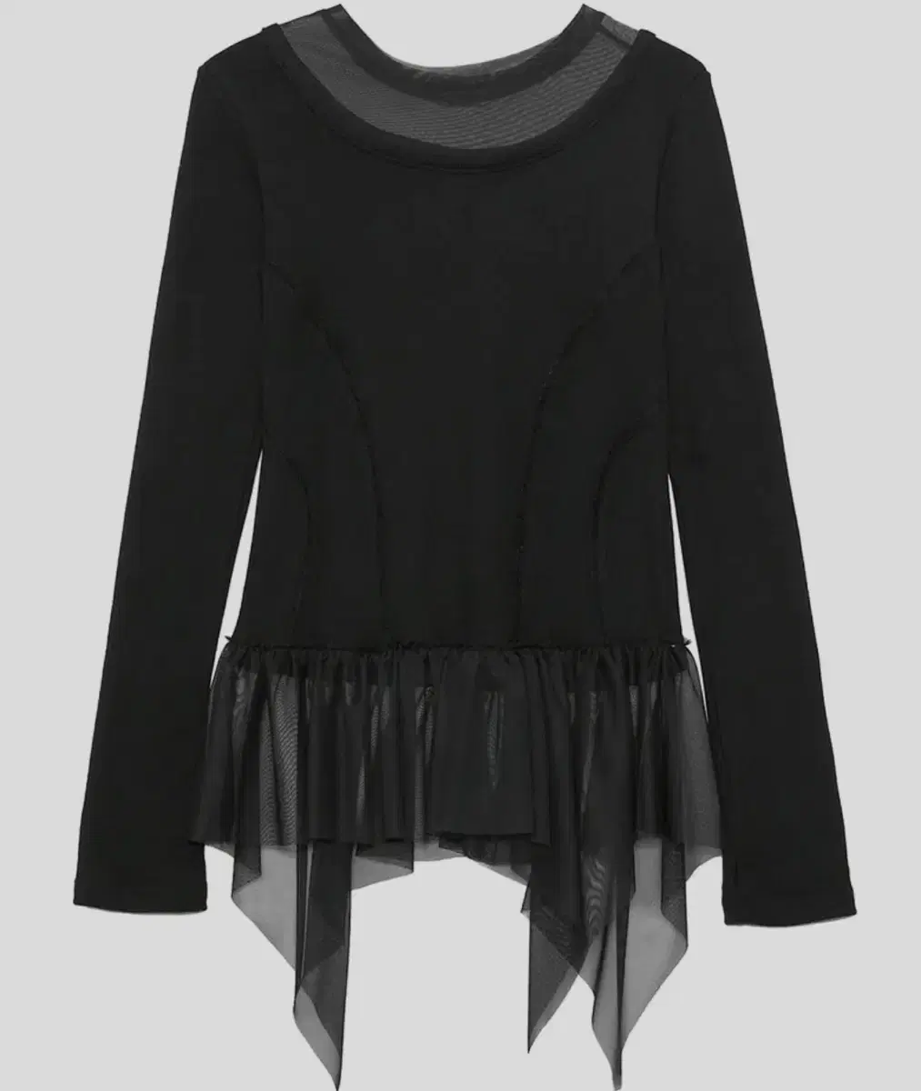 플레어업 Layered Lace Frill Long Sleeve 블랙