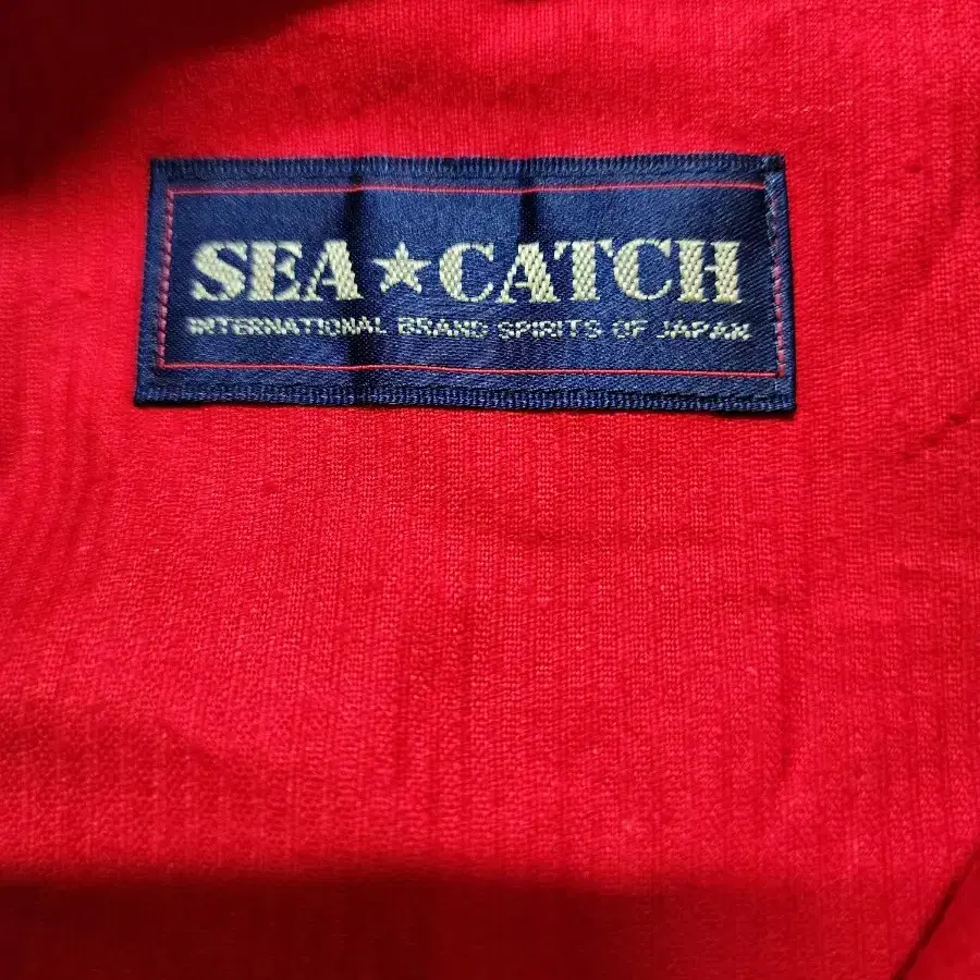 SEA CATCH 레드 코듀로이 웨스턴셔츠