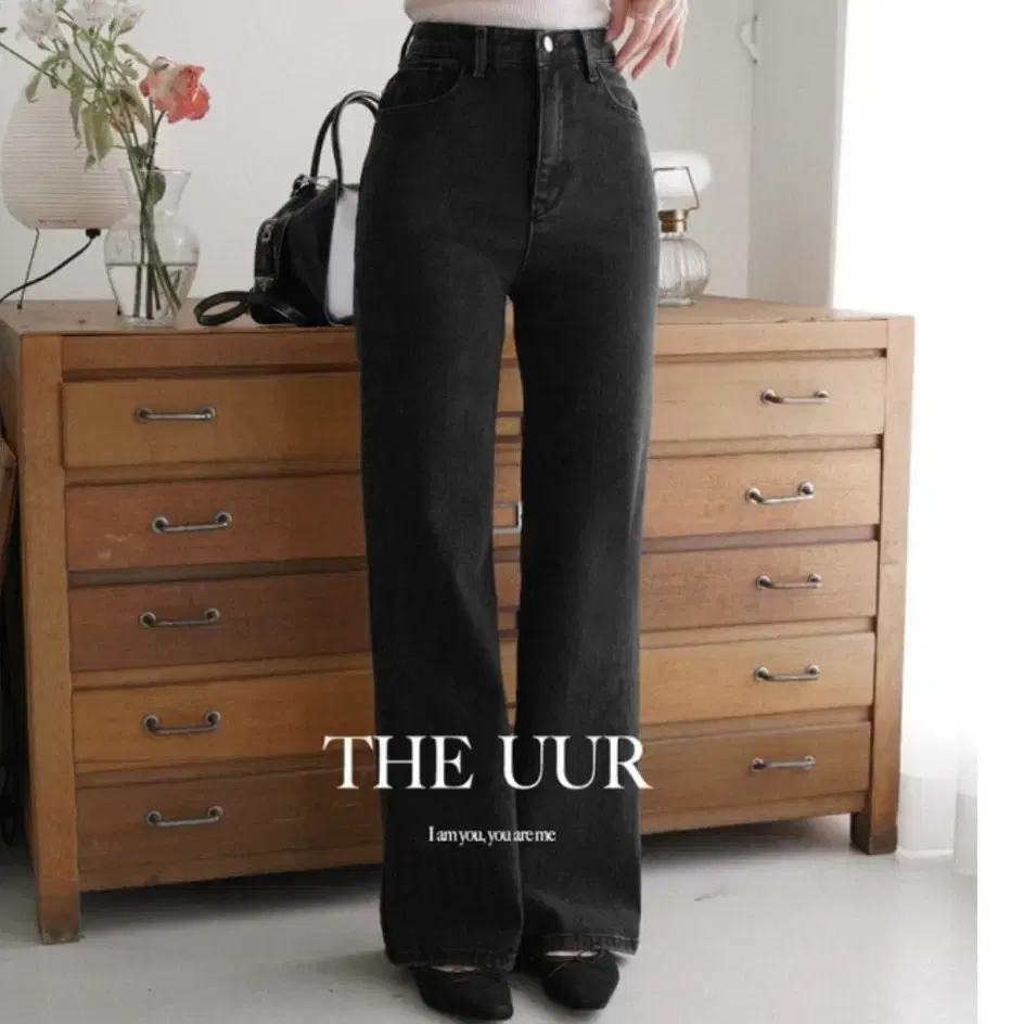 uur lake flared denim [french-black]