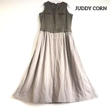 JUDDYCORN 주디콘 살로펫 원피스 카키 프리 사이즈