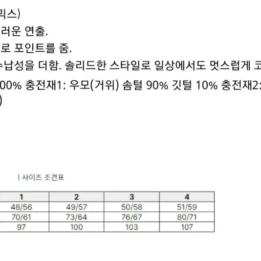 새상품)[WAAC] 왁 여성 다운 랩 겨울 스커트