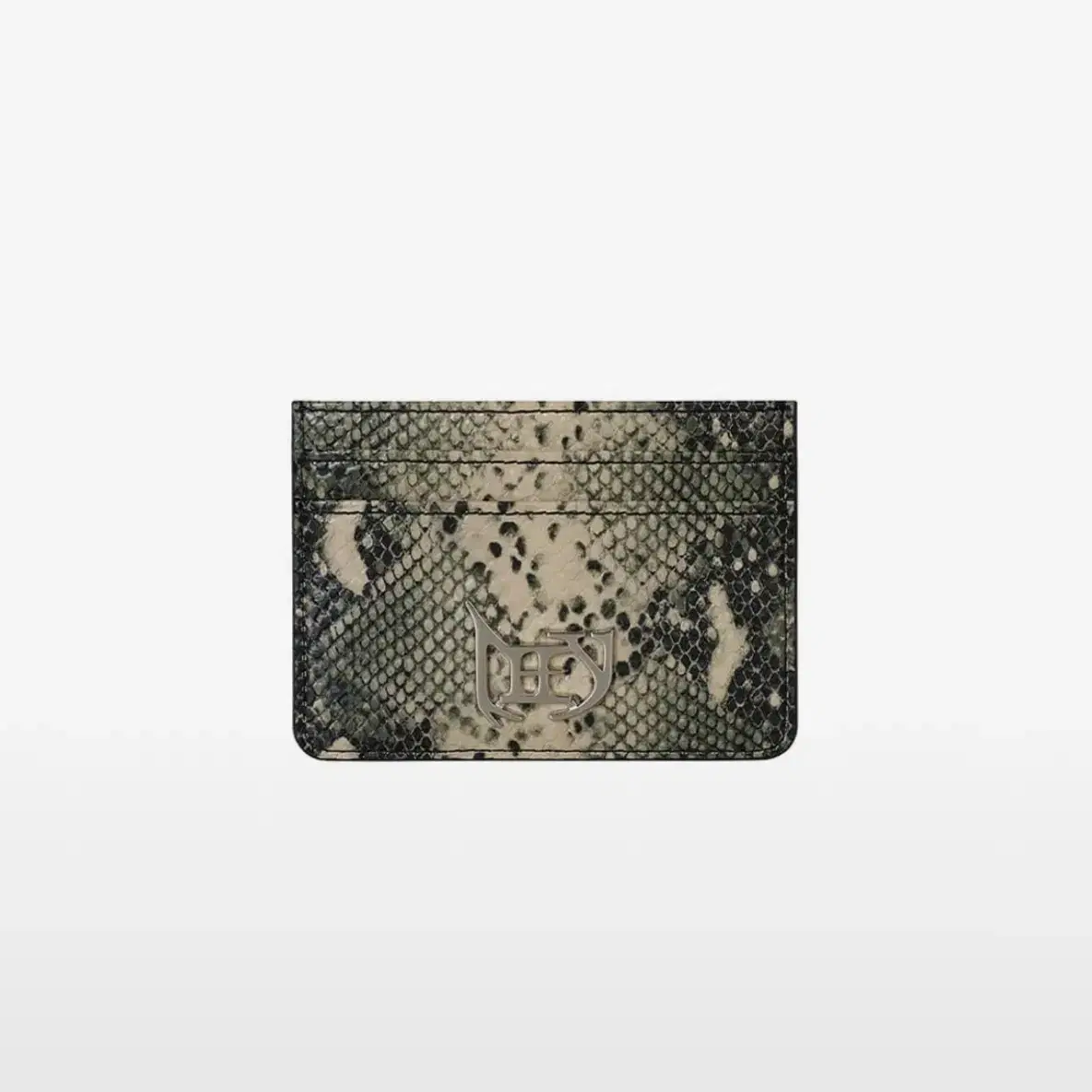 leey METAL LOGO CARD HOLDER SNAKE KHAKI