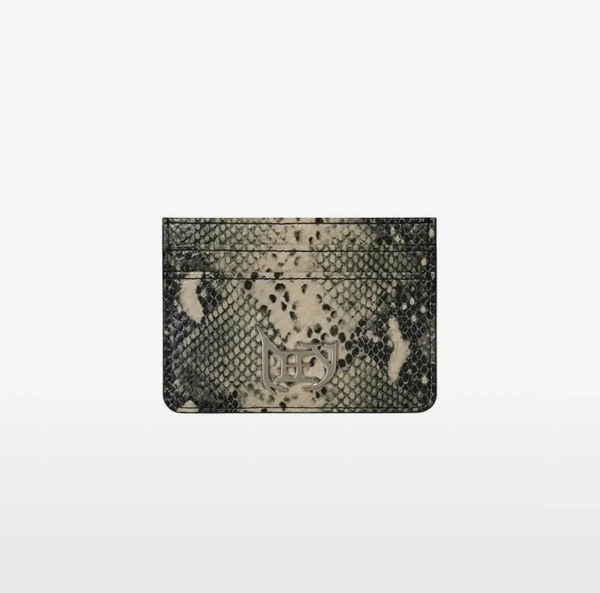 leey METAL LOGO CARD HOLDER SNAKE KHAKI