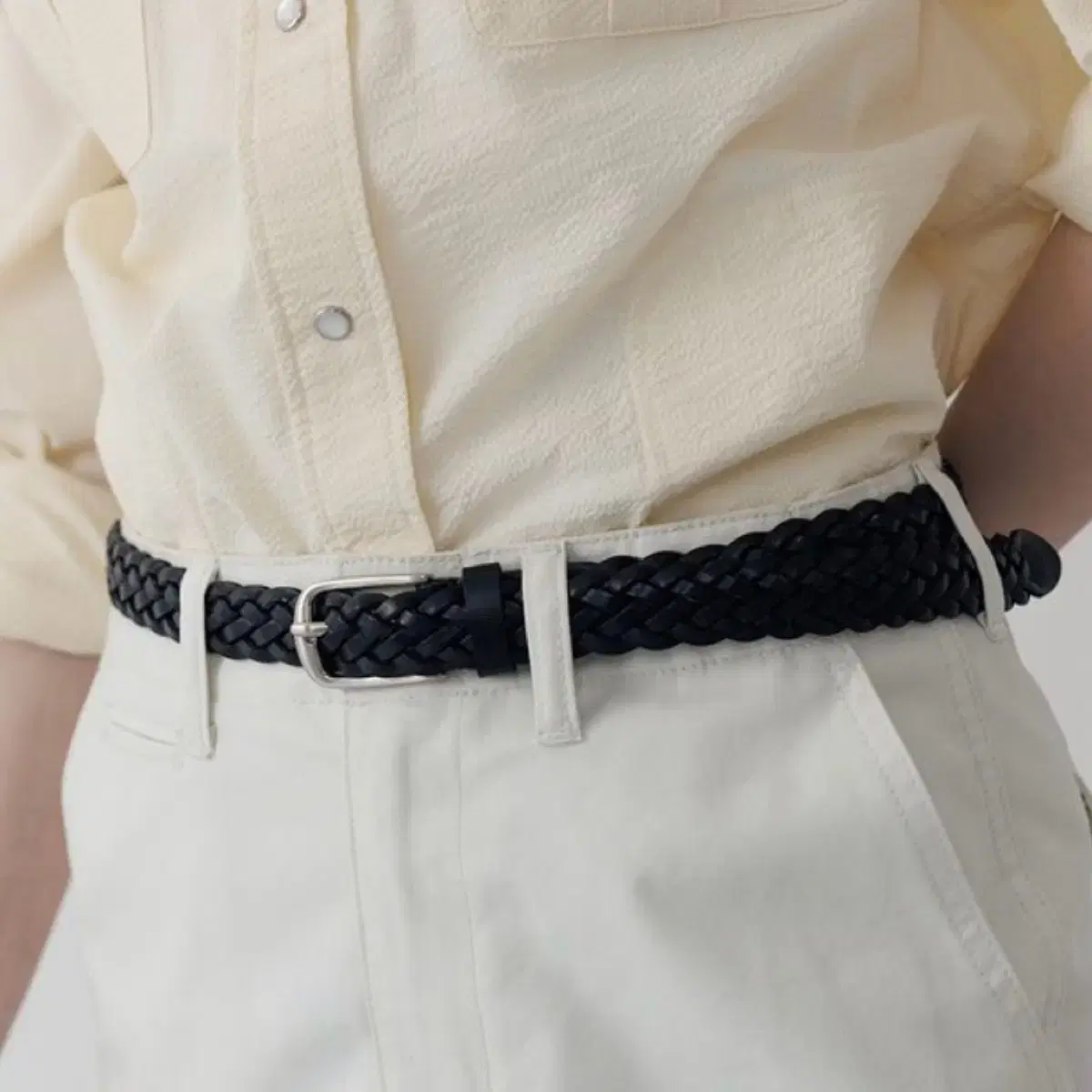 ttudement(튜드먼트) weaving leather belt