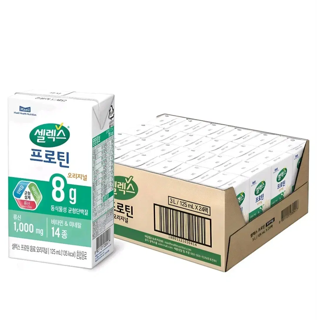 셀렉스 프로틴 오리지널, 125ml, 24개