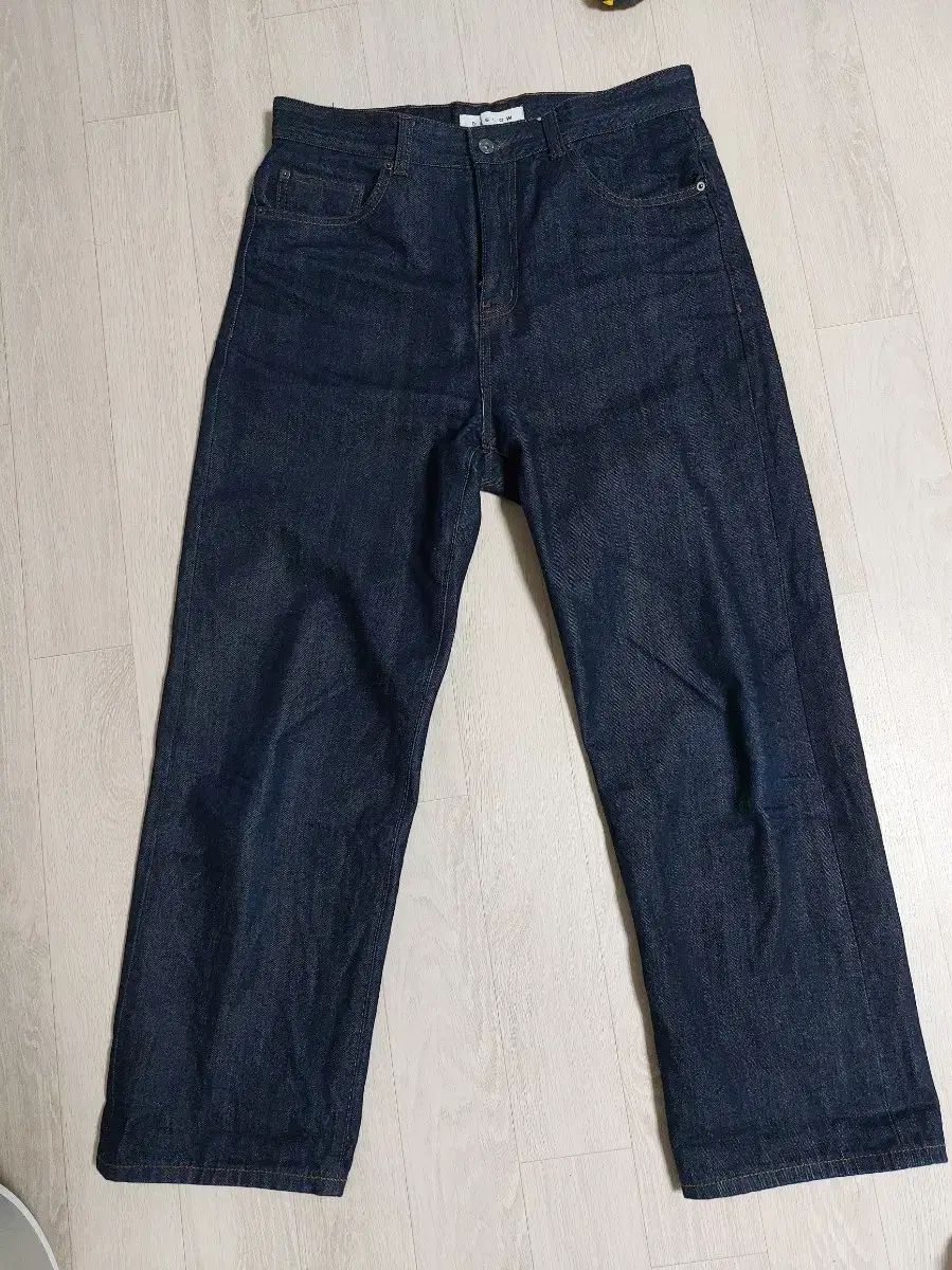 BESLOW DENIM SELVAGE WIDE TAPERED DENIM PANTS JEANS 32 33