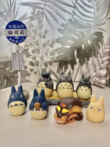 토토로 피규어 9종 세트 (버스 정류장 포함)