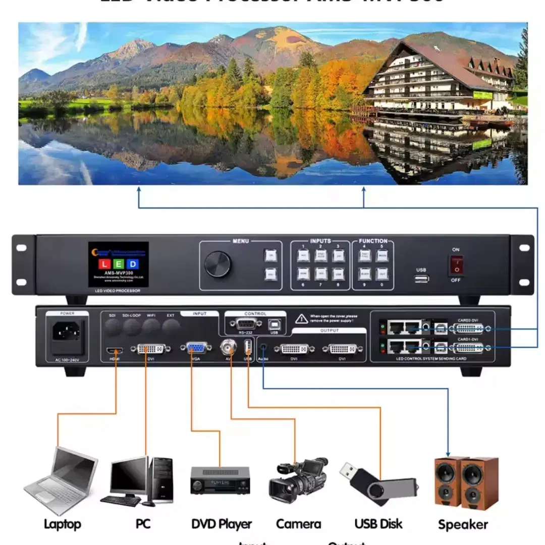 Amoonsky AMS-MVP300 LED 비디오컨트롤러 비디오프로세서
