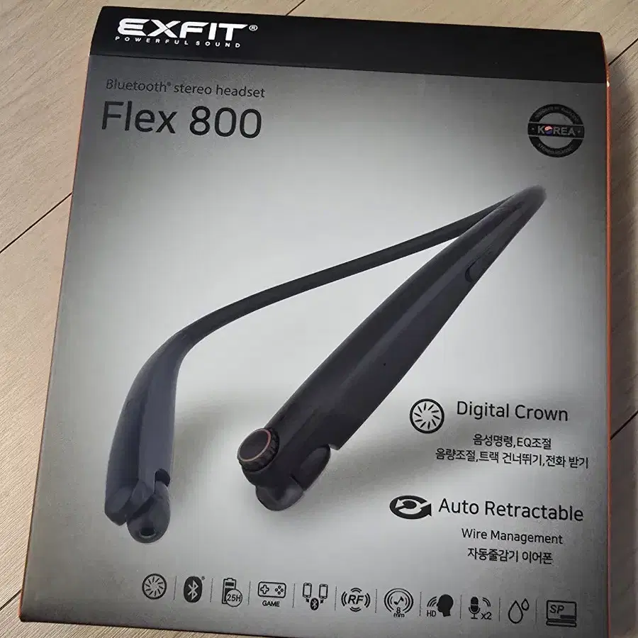 EXFIT Flex 800 블루투스 넥밴드 무선 헤드폰