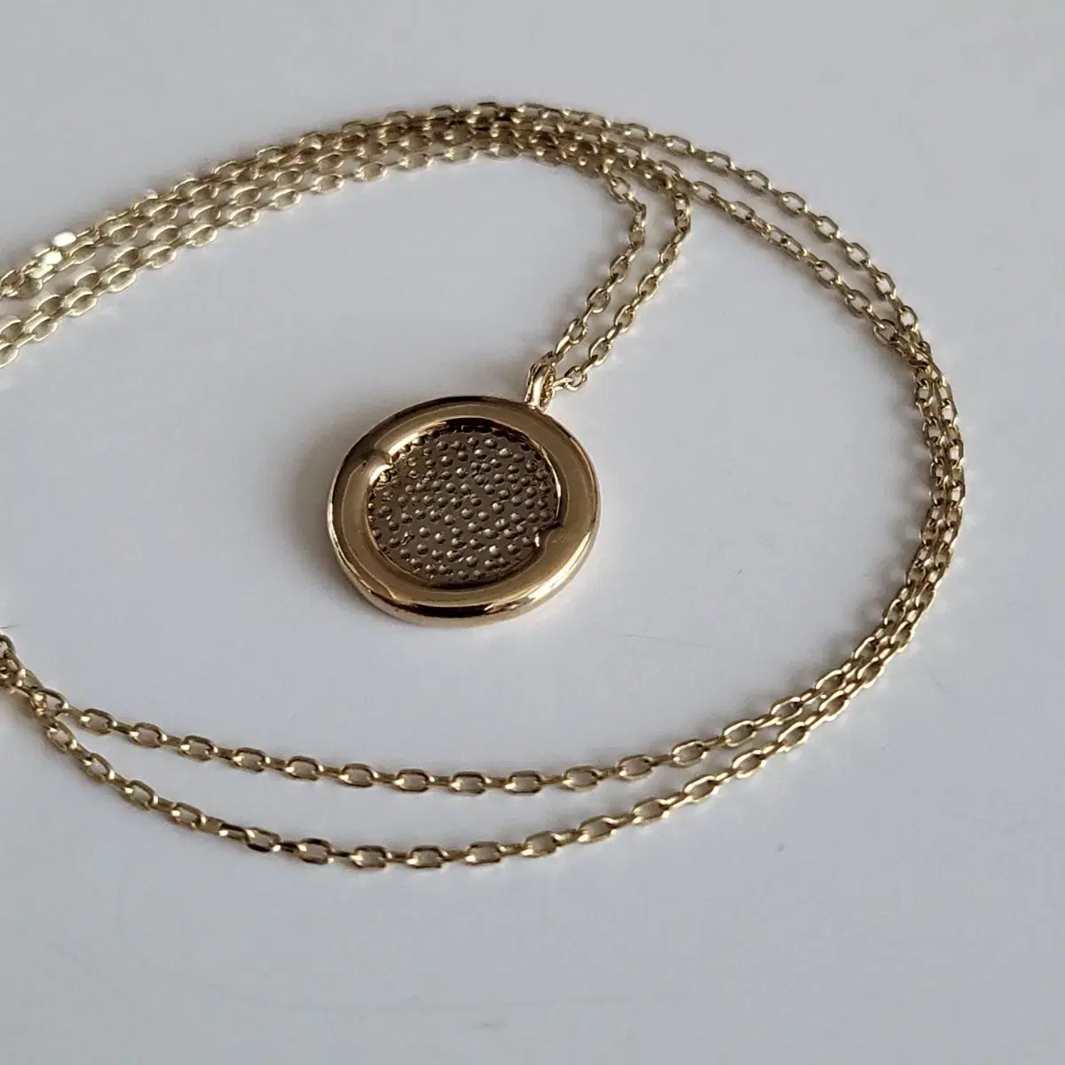 14k logo coin necklace