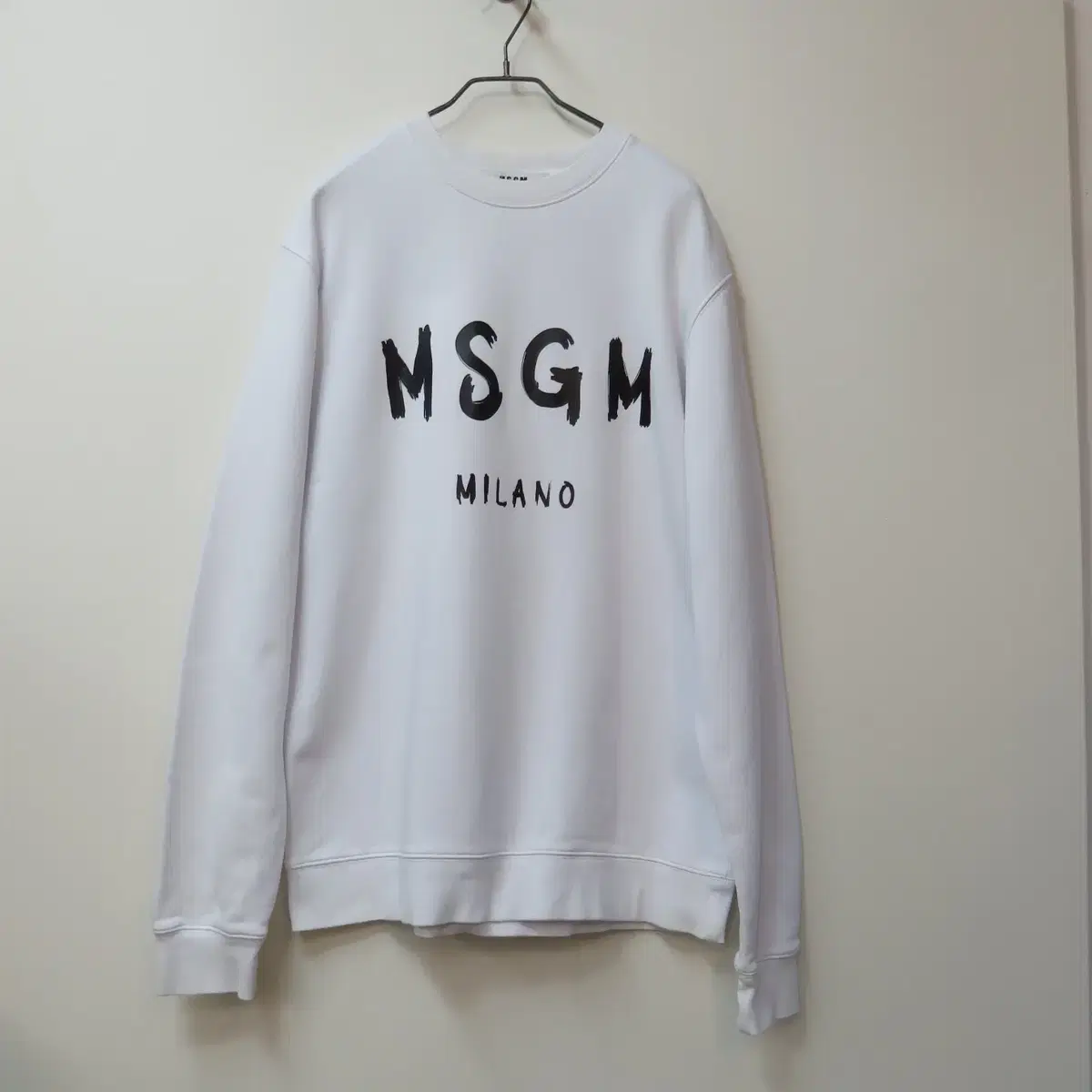 MSGM 남성 밀라노 맨투맨 화이트 MGM12MRSW001WH (L)