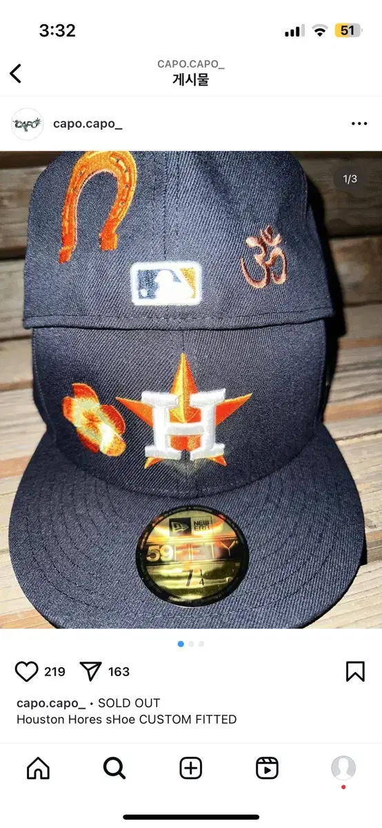 capocapo Houston Astros 뉴에라 커스텀 야구모자