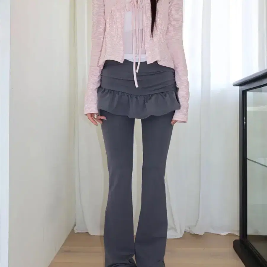 프롬뮤즈 jersey frill layered pants