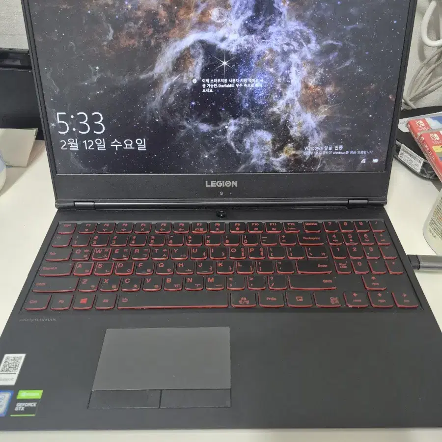 LENOVO 게이밍 노트북 1660ti 노트북 팝니다.