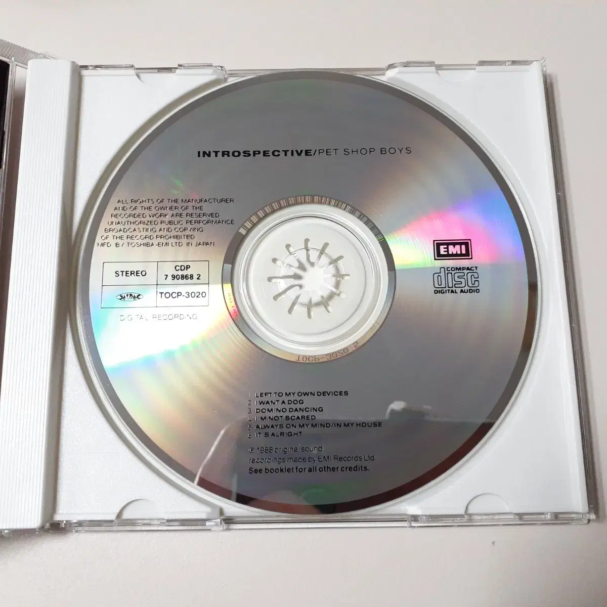 PET SHOP BOYS 일본 CD INTROSPECTIVE