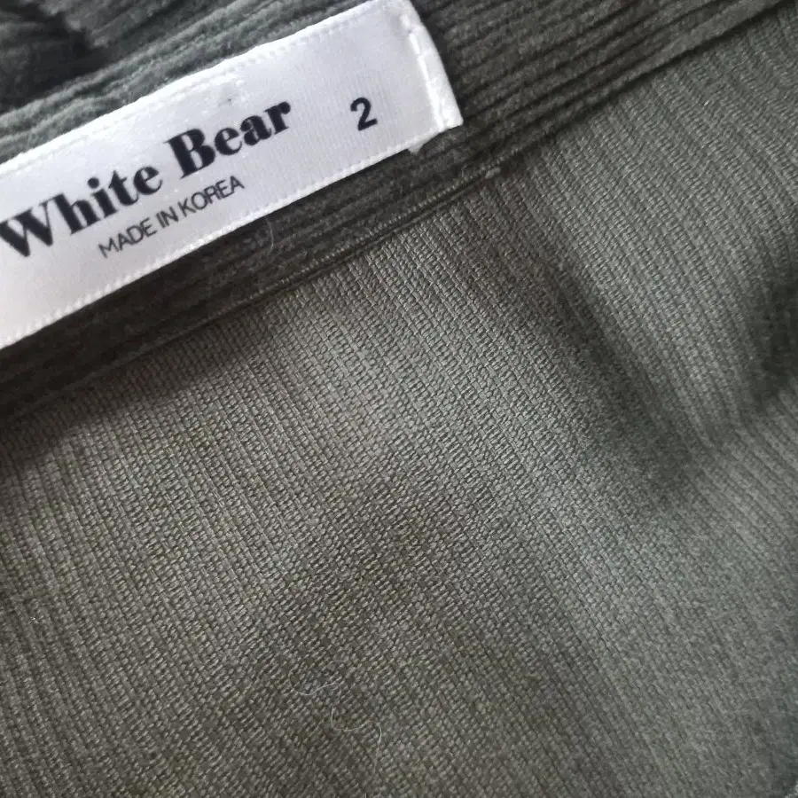 white bear 카키 골덴 원피스